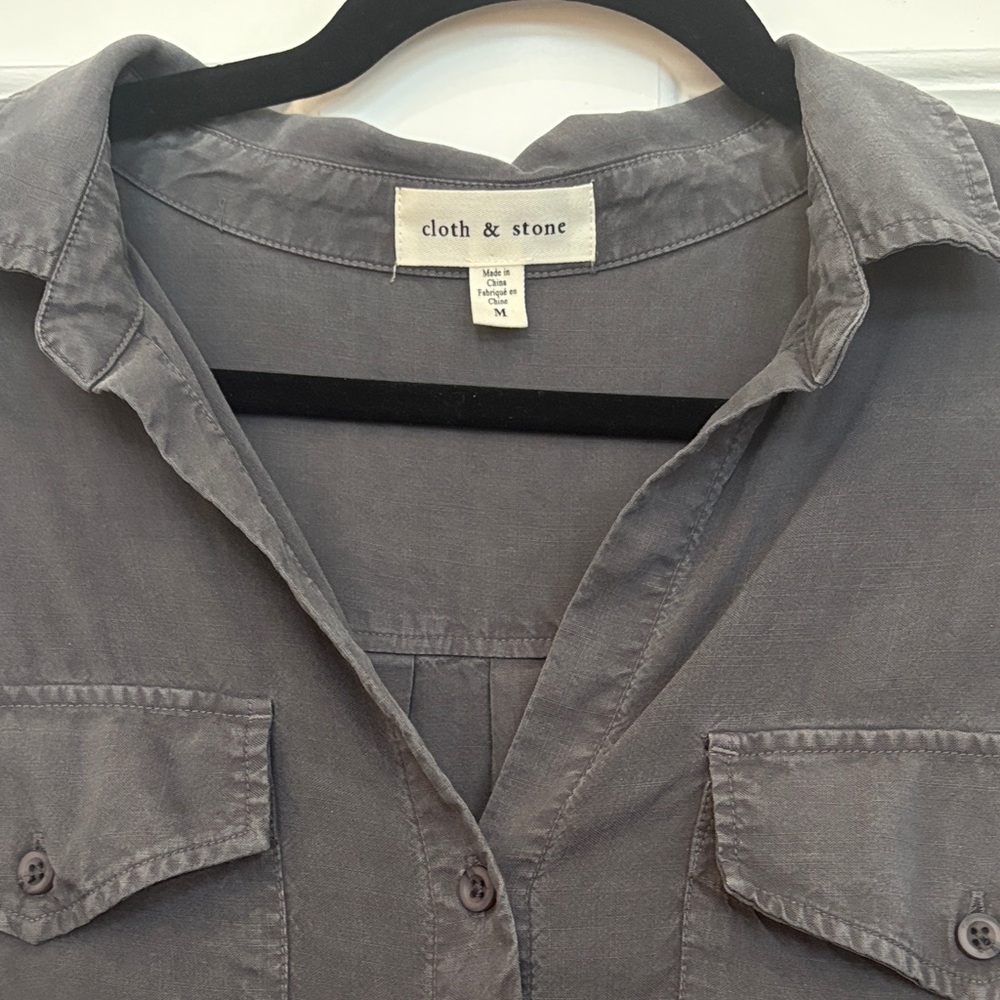 Cloth & Stone Long Button-Down Shirt Dress - Picture 5 of 10